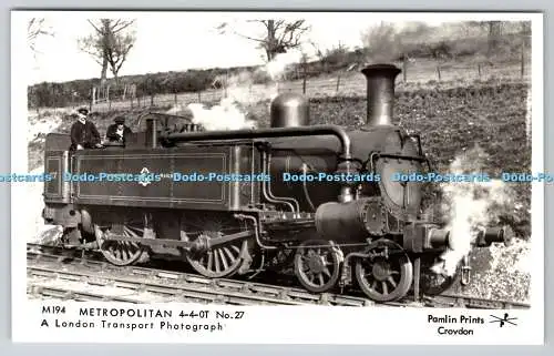 R746433 Metropolitan 4 4 0T No 27 Pamlin Prints A London Transport Photograph