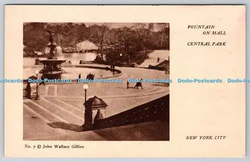 R746482 New York City Fountain on Mall Central Park John Wallace Gillies The Pic