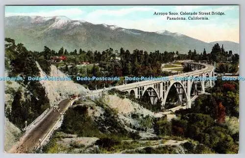 R746506 California Pasadena Arroyo Seco Colorado Street Bridge Western Publishing