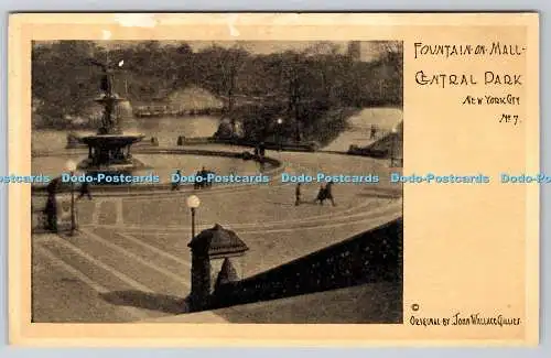 R746517 New York City Fountain on Mall Central Park John Wallace Gillies