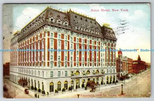 R746529 New York Astor Hotel Irving Underhill Erfolg Postkarte PM Times Sq St