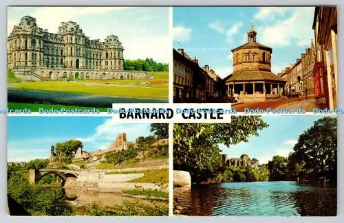 R743583 Barnard Castle The Bowes Museum Buttermarket The Castle and River Tees T