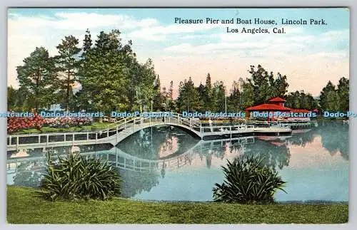 R746591 Cal Los Angeles Pleasure Pier and Boat House Lincoln Park Western Publis