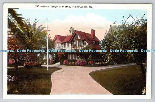 R746595 Hollywood Calif Pola Negri Home M Kashower Los Angeles