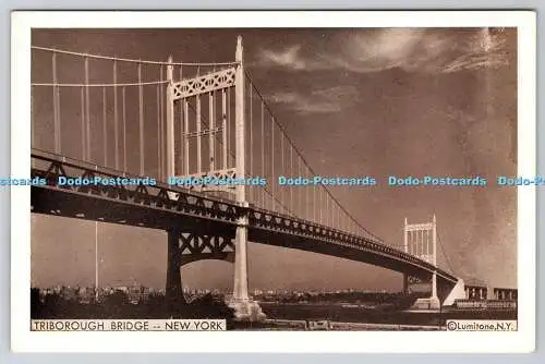 R746611 New York Triborough Bridge Haberman Lumitone Fotodruck