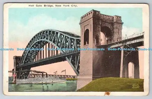 R746638 New York City Hell Gate Bridge American Art H Finkelstein American Studi