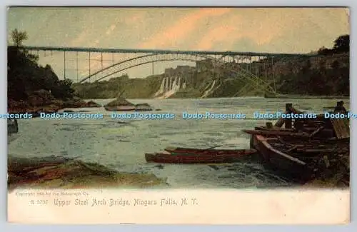 R746694 N Y Niagarafälle obere Stahlbogenbrücke The Rotograph PM Buffalo 1906