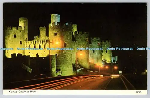 R746744 Conway Castle at Night E T W Dennis Scarborough