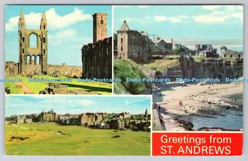 R746746 Grüße aus St Andrews The Castle E T W Dennis Scarborough Mehrfachansicht