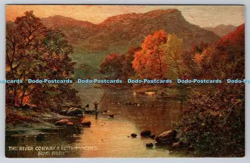 R746770 North Wales The River Conway and Betty Coed Tuck Oilette Serie VII N