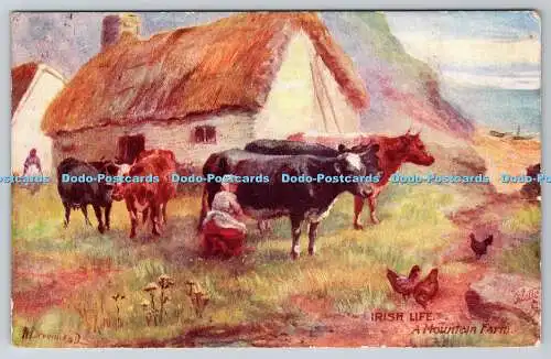 R746788 Irish Life A Mountain Farm Tuck Oilette 9653