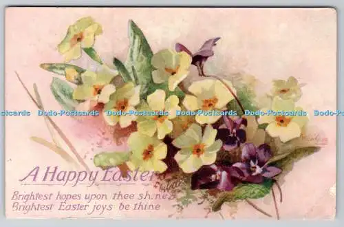 R746792 A Happy Eastern Flowers Tuck Oilette 9611 PM Ledbury 1911