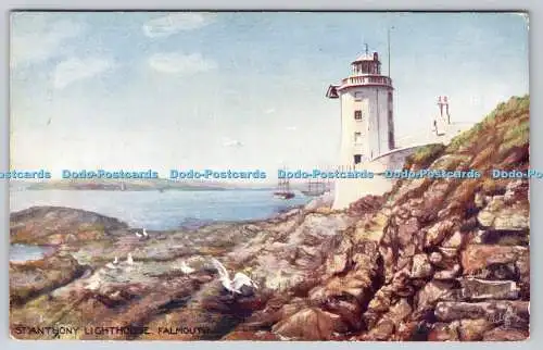 R746799 Falmouth St Anthony Lighthouse British Lighthouses Tuck Oilette Serie I