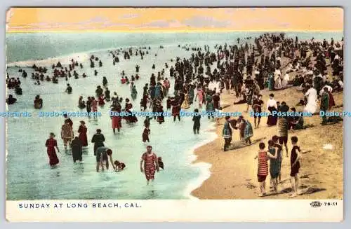 R746881 Cal Sonntag am Long Beach Postkarte