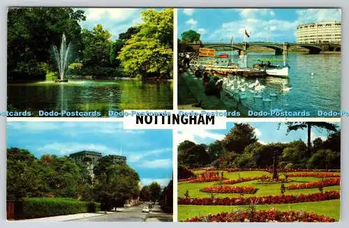 R743994 Nottingham Lake and Fountain The Arboretum The Castle River Trent and Br