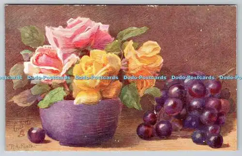 R747006 Roses and Grapes Tuck Oilette No 3477 R A Foster