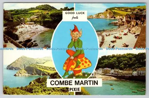 R744004 Combe Martin Pixie Great and Little Hangman The Beach and Cliffs Multi V