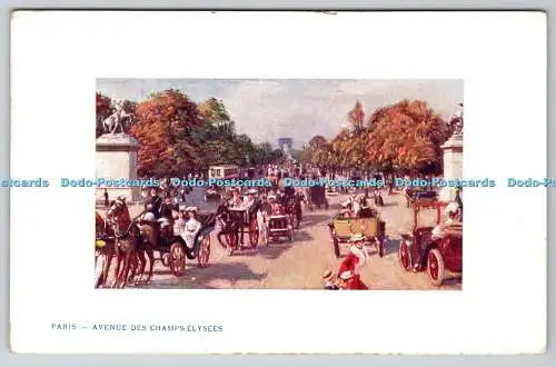 R747067 Paris Avenue des Champs Elysees Tuck Oilette Serie 141 No 1 Collection V