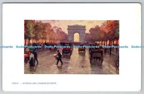 R747068 Paris Avenue des Champs Elysees Tuck Oilette Serie 141 No 6 Collection V