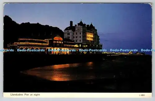 R744195 Llandudno Pier at night E T W Dennis 1978