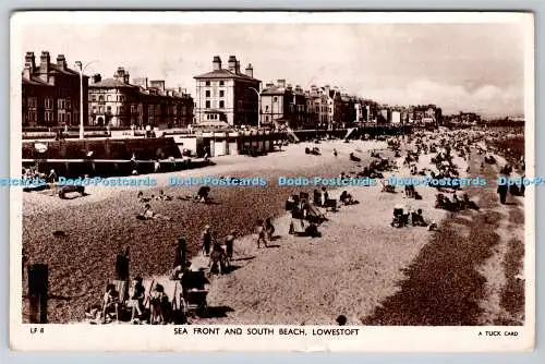 R747215 Lowestoft Sea Front and South Beach Tuck RP 1953