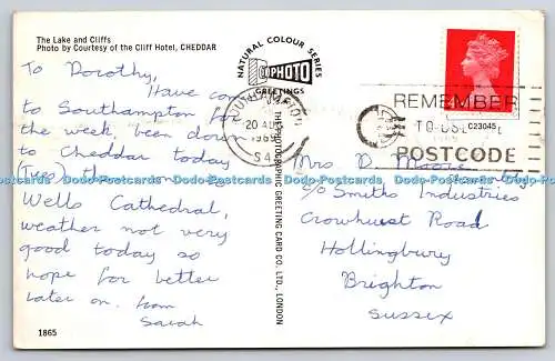 R744242 The Lake and Cliffs Hotel Cheddar Natural Colour Series Photo Greetings