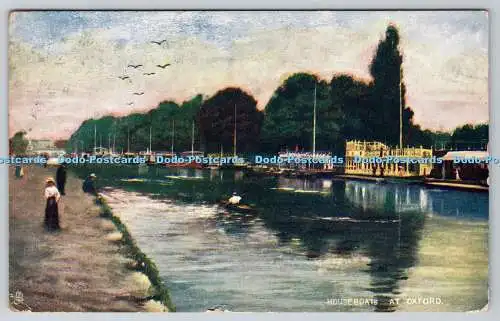 R747294 House Boats at Oxford Up The River Tuck Oilette 6394 1919