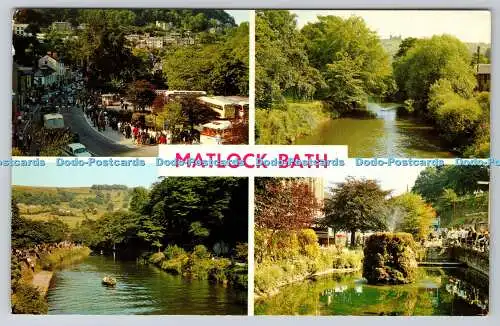 R744352 Matlock Bath South Parade River Derwent Riber Castle Matlock Fischteich M