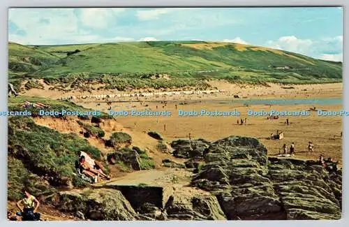 R744390 Woolacombe Beach and Sand Dunes N Devon Plastichrome The Library