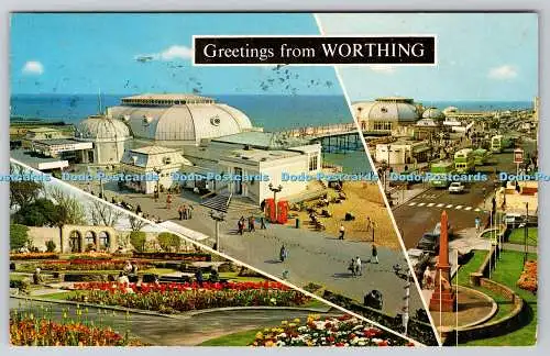 R745095 Greetings from Worthing D Constance Limited Multi View 1982