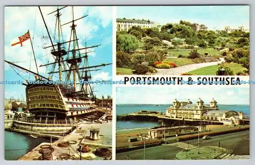 R745129 Portsmouth and Southsea H M S Victory South Parade Pier Multi View 1971