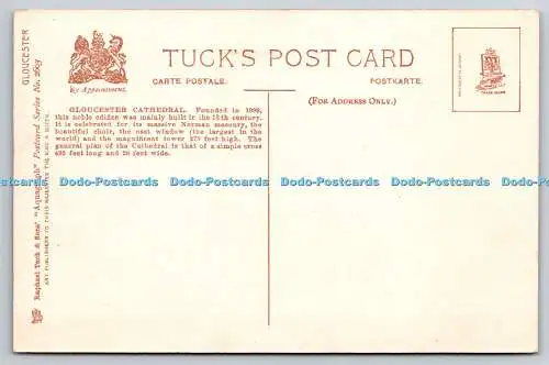 R747759 Gloucester Cathedral Tuck Aquagraph Series No 2603