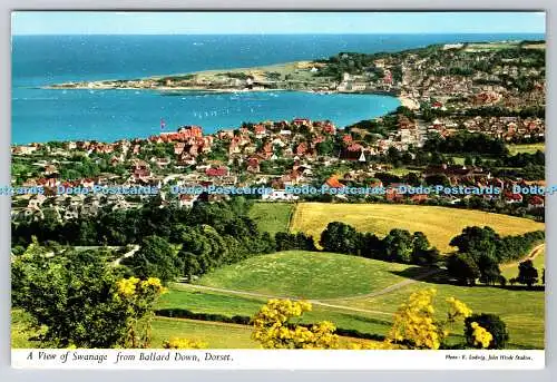 R745365 Dorset A View of Swanage from Ballard Down John Hinde Ltd E Ludwig