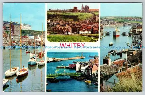 R745370 Whitby The Abbey and East Cliff The Harbour E T W Dennis and Sons Ltd Ph