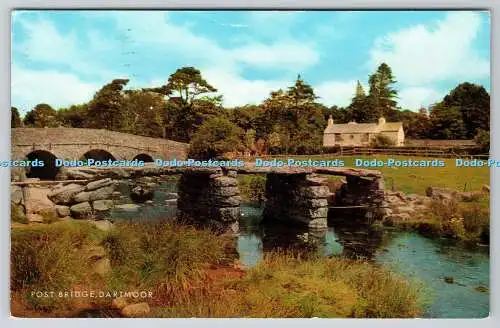 R745376 Dartmoor Post Bridge J Salmon Ltd Cameracolour 1978