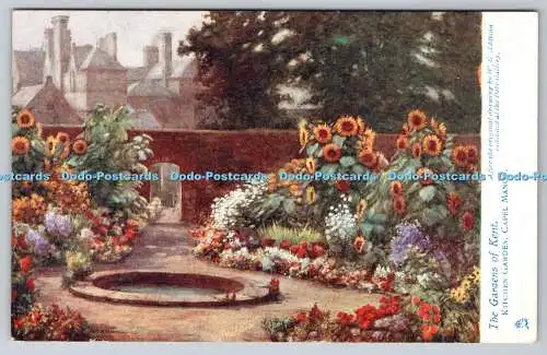 R747942 The Gardens of Kent Kitchen Garden Capel Manor Tuck Oilette 10054 W G Ad