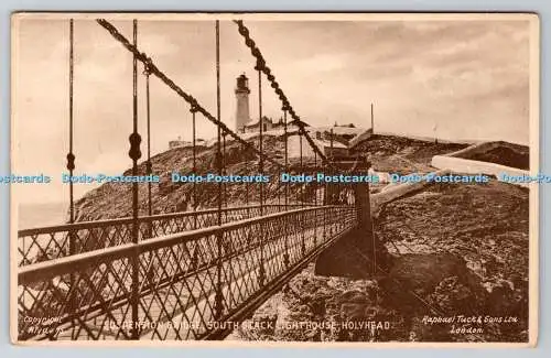 R747971 Holyhead Hängebrücke South Stack Lighthouse Tuck 1937