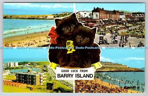 R745492 Viel Glück von Barry Island The Beach Bathing Pool Nell Point Foto Prec