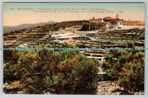 R749014 Bethlehem Panoramablick auf die Kirche und den Frankenberg LL 23 Abgabe F