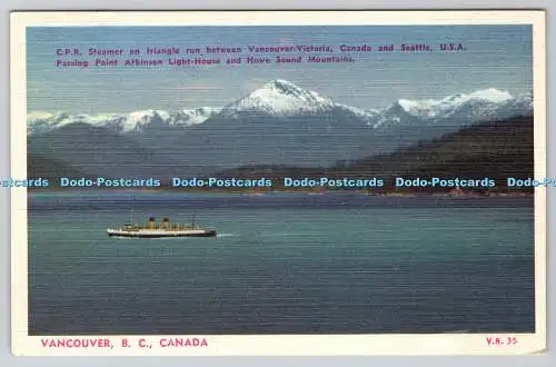 R749016 Vancouver B C Canada C P R Dampfgarer auf Dreiecksstrecke zwischen Vancouver Vic