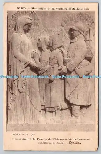 R745606 Dijon Monument de la Victoire et du Souvenir Le Retour a la France de l