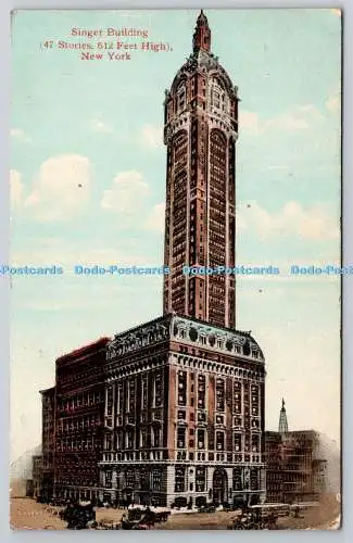 R745615 New York Singer Building Valentine and Sons Ltd 1910