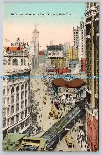 R745616 New York Broadway North of 33 rd Street Success Postal Card Co No 69 Geo