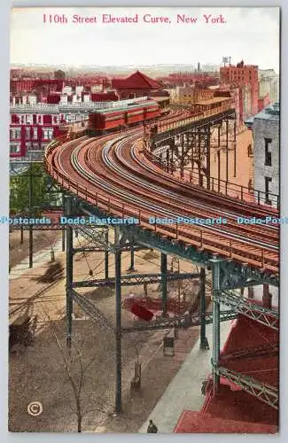 R745620 New York 110th Street Elevated Curve Success Postkarte Co Irving Unde