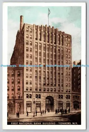 R745657 N Y Yonkers First National Bank Building Lumitone Photoprint