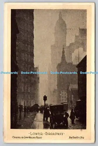 R745662 New York City Lower Broad Way Bild Postkarte Co John Wallace Gillie