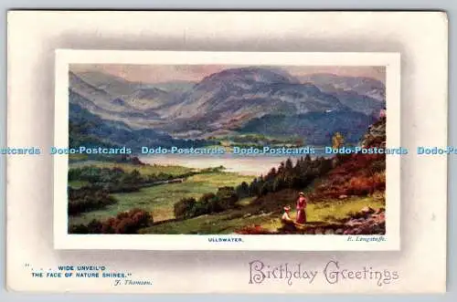 R749222 Ullswater The Lake District Raphael Tuck and Sons Gem Oilette Postkarte 9