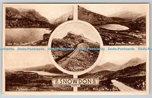 R749224 Snowdon Blick vom Llanberis Pass Blick vom Pen y Pass Raphael Tuck und S