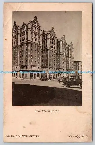 R745745 Columbia University Whittier Hall Pictorial Company J W G No 12