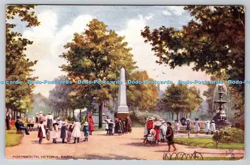 R749444 Portsmouth Victoria Park Raphael Tuck and Sons Oilette Postkarte 7389 190